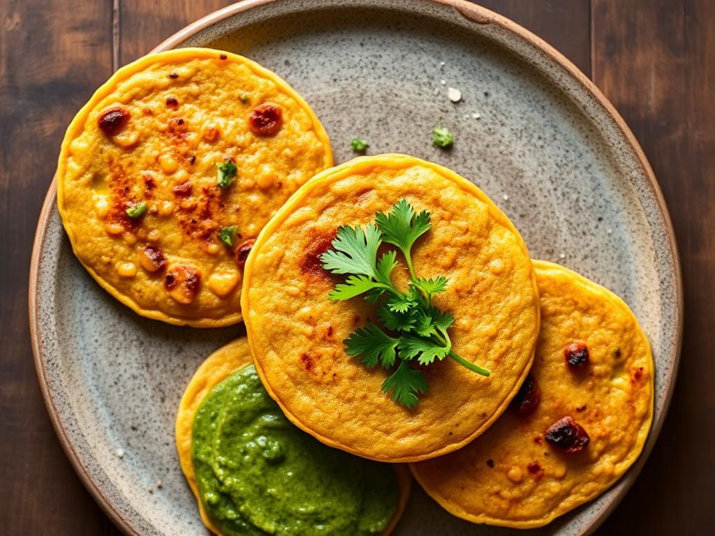 Halal Indian Style Moong Dal Cheela (Protein Breakfast)