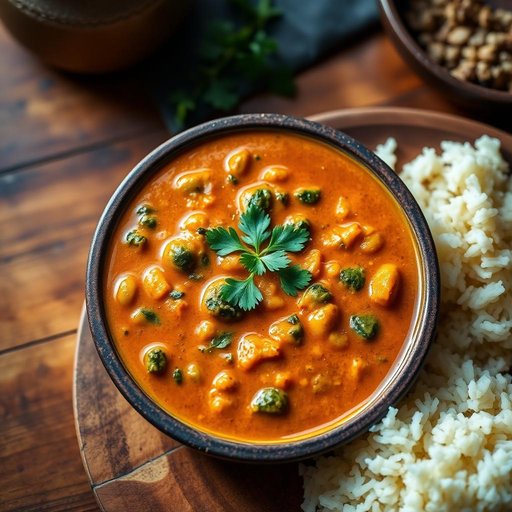 Halal Lentil and Spinach Curry (Mild Creamy)