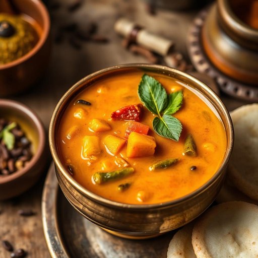 Halal Indian Style Sambar (South Indian Lentil Stew)