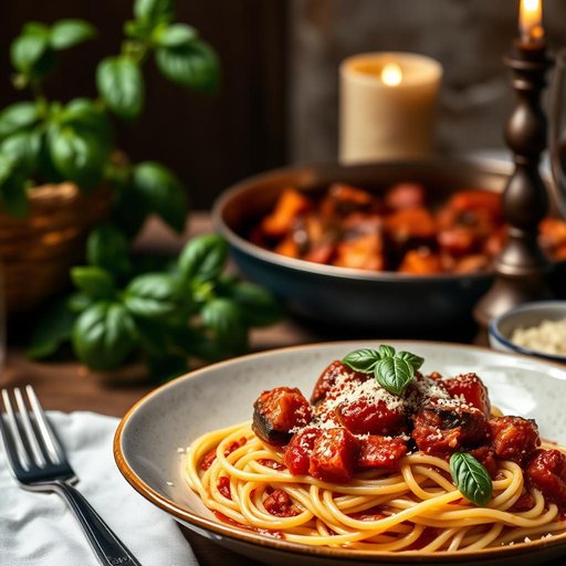 Halal Eggplant and Tomato Pasta Sauce (Slow Cooked)