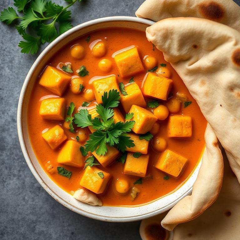 Halal Paneer and Chickpea Curry (High Protein)