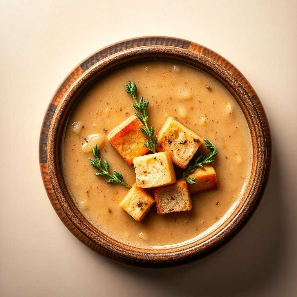 Halal Mushroom Soup (Roasted Garlic Thyme)