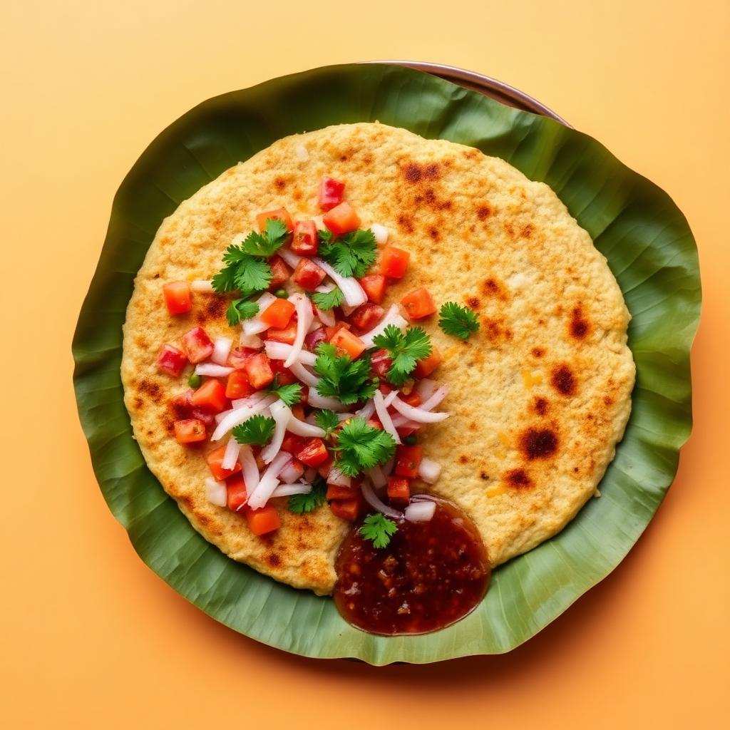 Halal Indian Style Vegetable Uttapam (Crispy Pan)