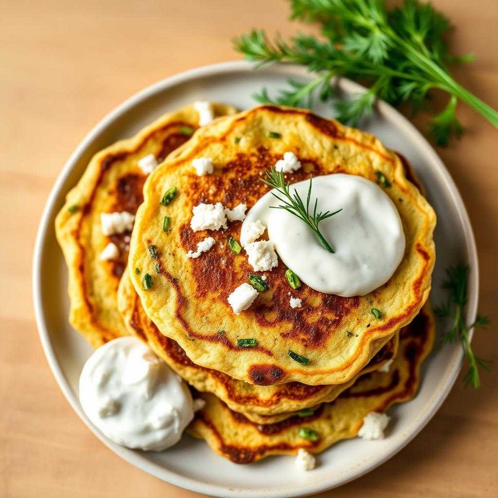 Halal Zucchini and Feta Pancakes (Quick Lunch)