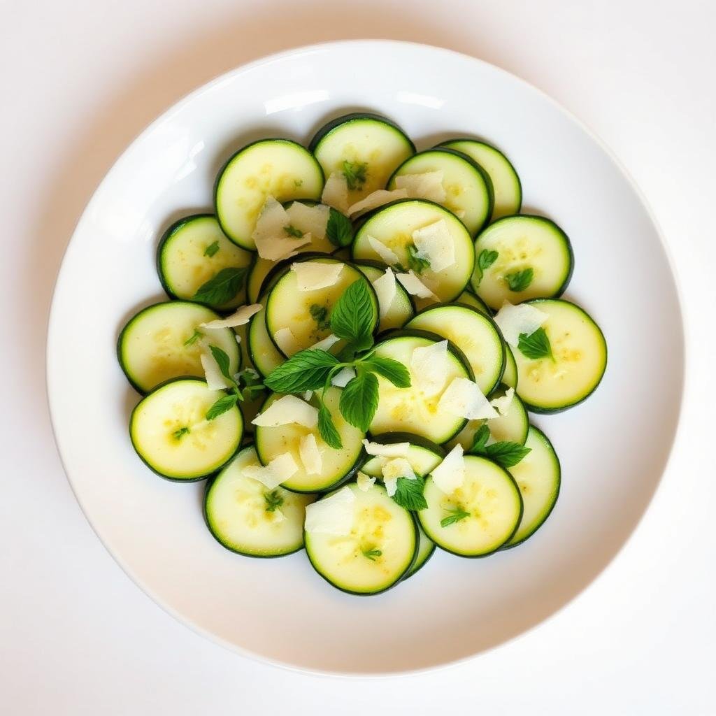 Halal Zucchini Carpaccio Salad (Lemon Herbs)
