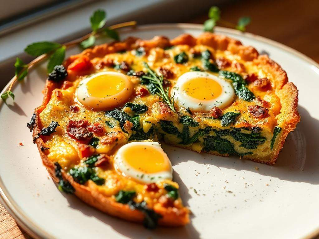 Halal Spinach and Potato Frittata (Mediterranean)