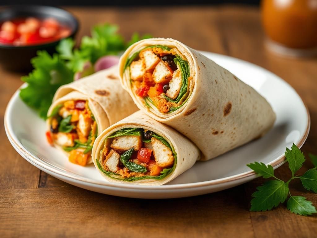 Halal Indian Style Paneer Kathi Roll (Healthy Wrap)