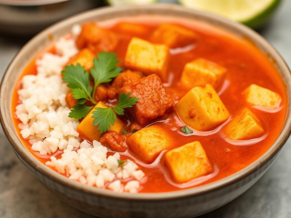 Halal Tofu Masala (Indian Style, Tomato Based)