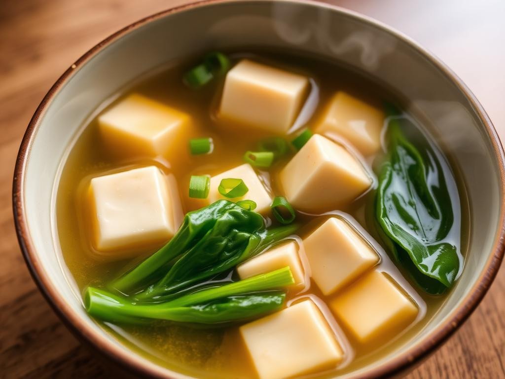 Halal Tofu and Bok Choy Soup (Miso Broth)