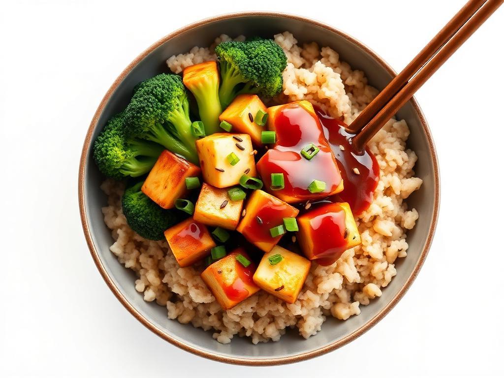 Halal Tofu and Broccoli Teriyaki Bowl (Meal Prep)