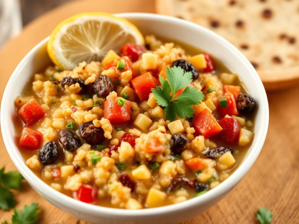 Halal Indian Style Vegetable Dalia (Broken Wheat Healthy)