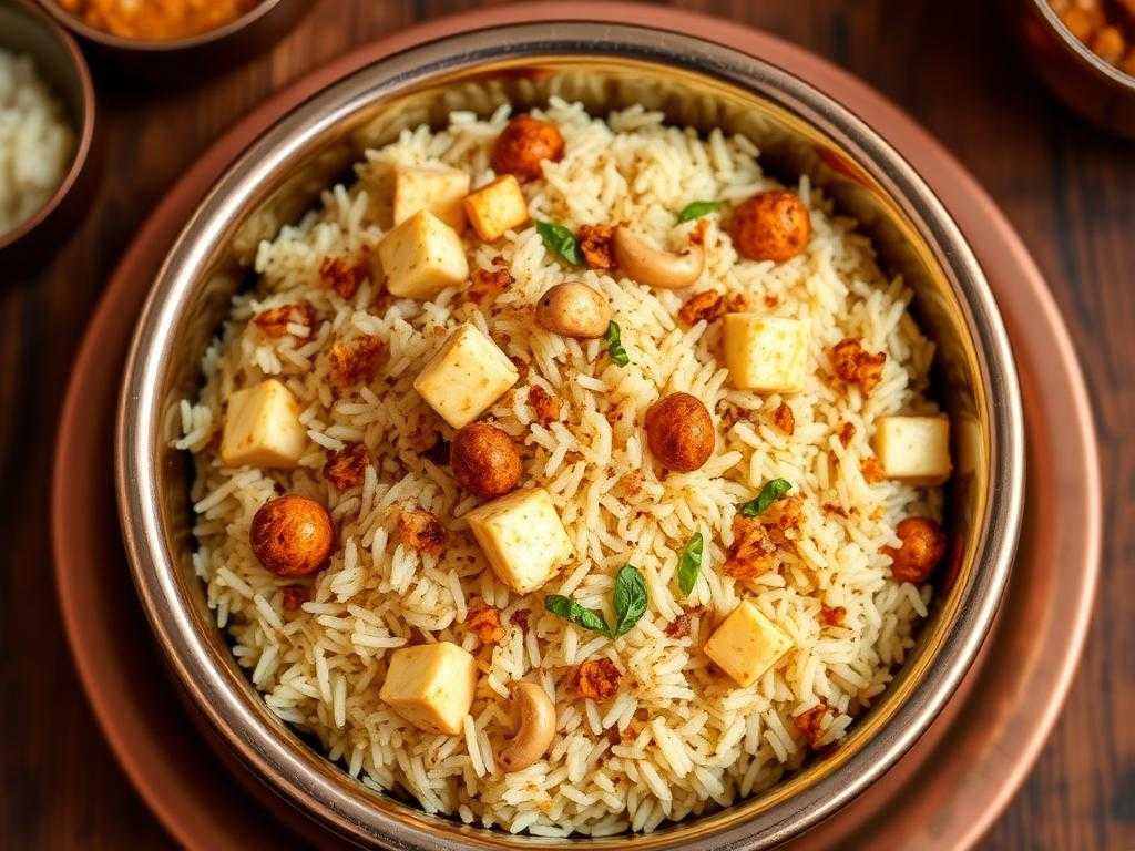 Halal Indian Style Paneer Pulao (Aromatic Rice)