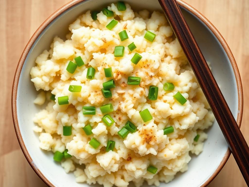 Halal Air Fryer Breakfast Egg Fried Cauliflower Rice Recipe