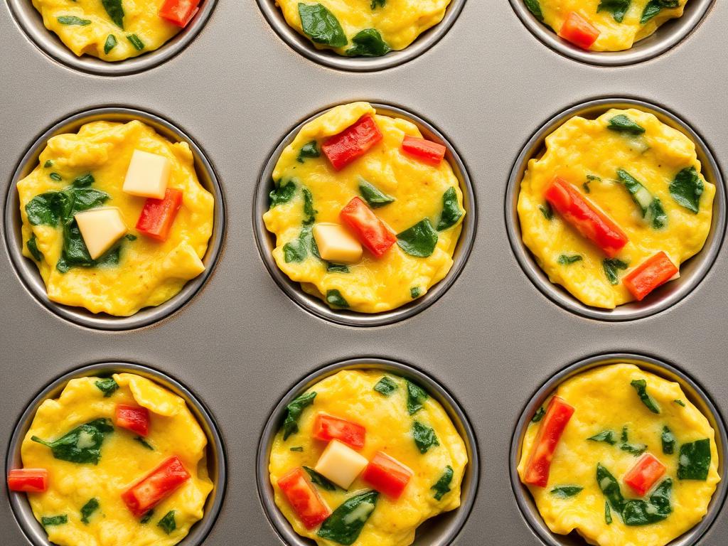 Halal Air Fryer Breakfast Veggie Omelette Cups Recipe