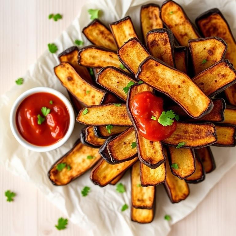 Halal Air Fryer Eggplant Fries (Low Calorie)