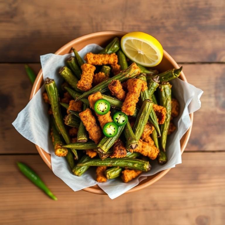 Halal Air Fryer Okra (Crispy Not Slimy)