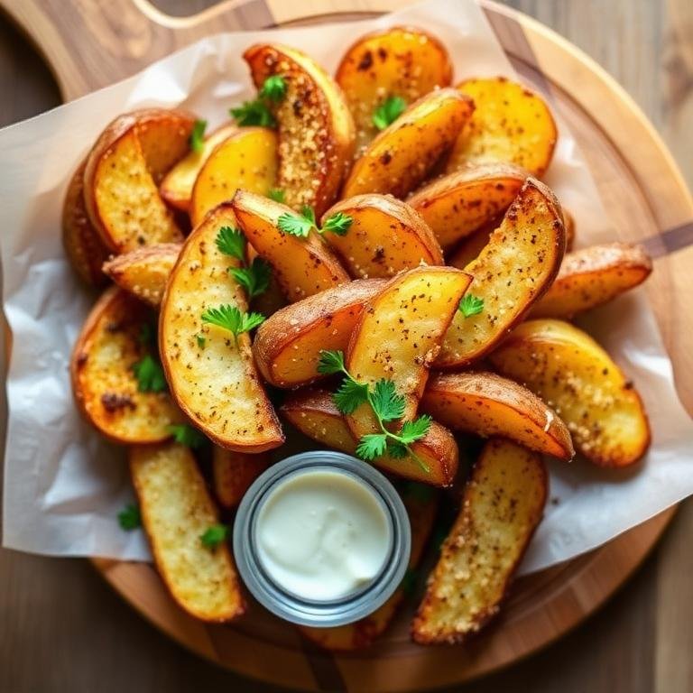 Halal Air Fryer Potato Wedges (Za'atar Spiced)