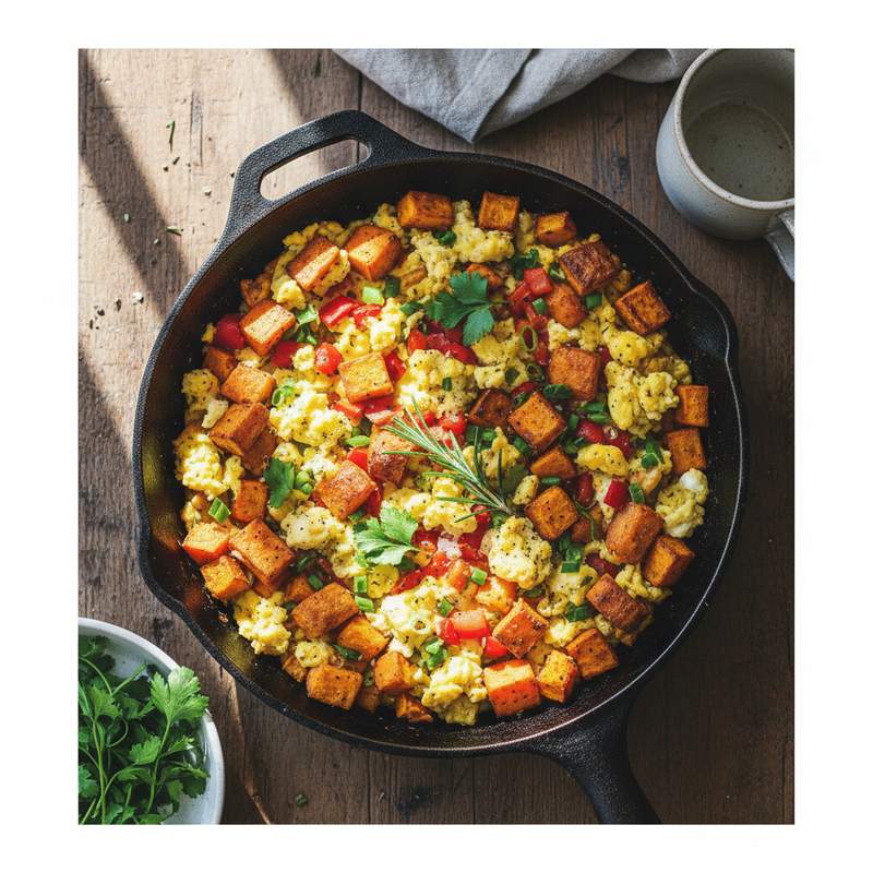 Halal Air Fryer Sweet Potato Breakfast Casserole Recipe