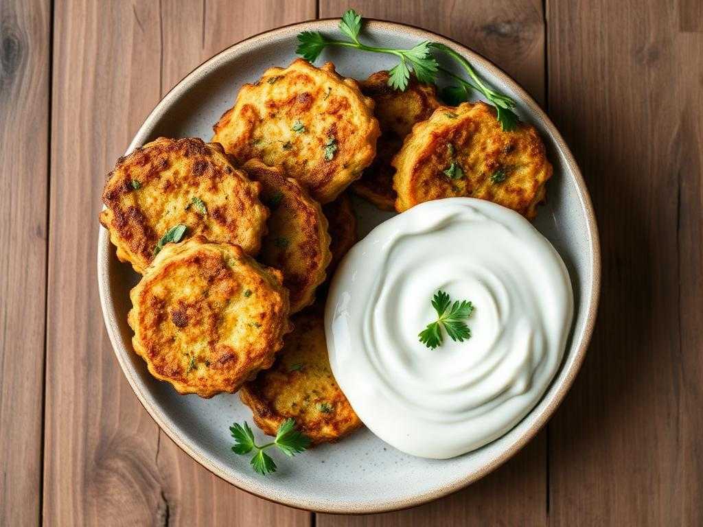 Halal Air Fryer Zucchini Fritters (Vegetarian)