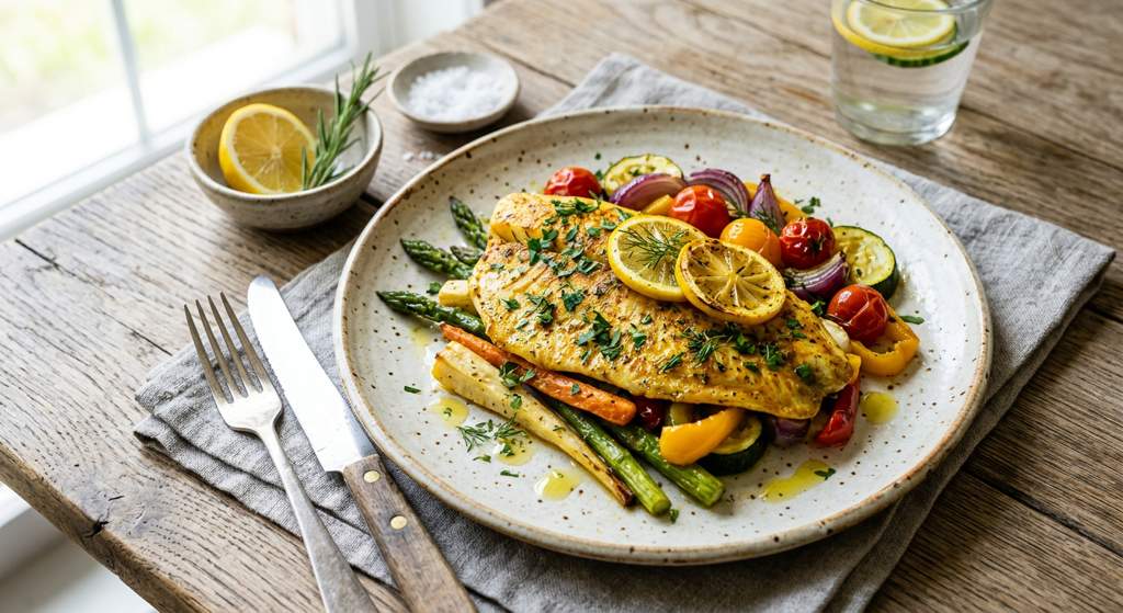 Halal Anti Inflammatory Baked Tilapia