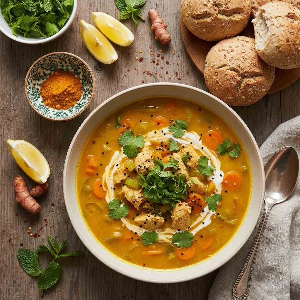 Halal Anti Inflammatory Turmeric Chicken Soup Recipe