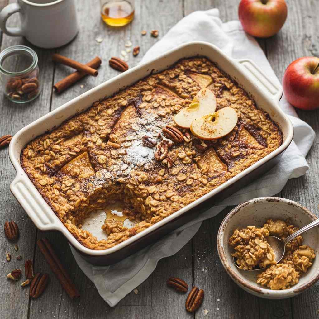 Halal Apple Cinnamon Baked Oatmeal Recipe