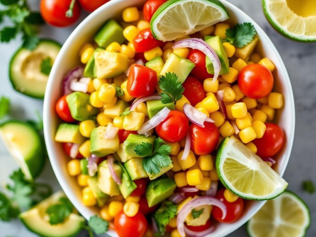 Halal Avocado Corn Salad Recipe Healthy