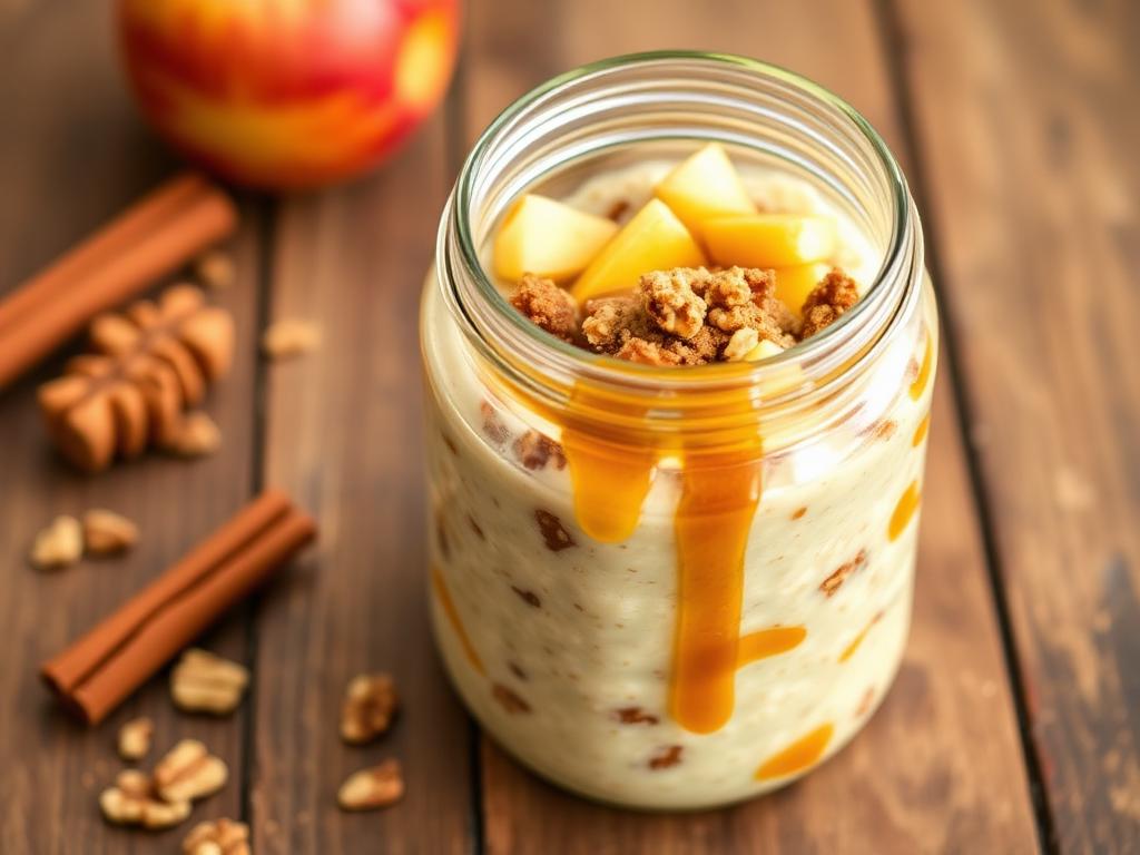 Halal Baked Apple Strudel Overnight Oats Recipe