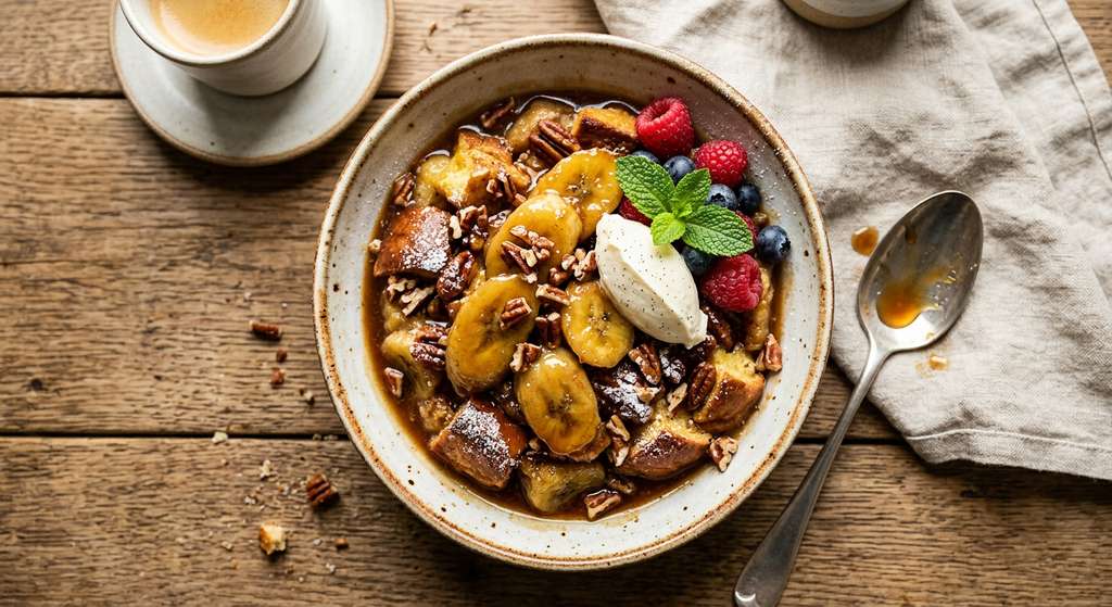 Halal Baked Banana Foster Breakfast Bake Recipe