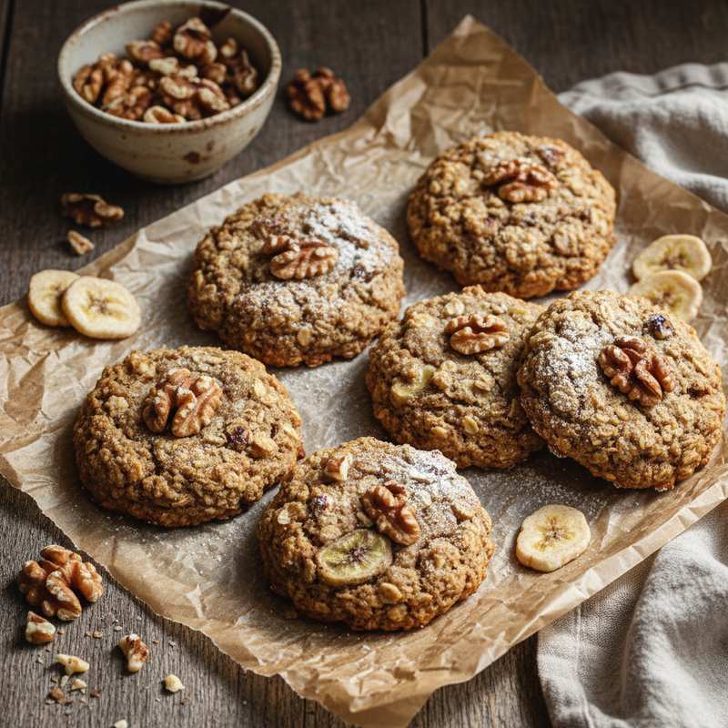 Halal Baked Banana Nut Breakfast Cookies Recipe