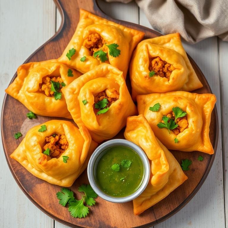 Halal Baked Cauliflower and Potato Curry Puffs