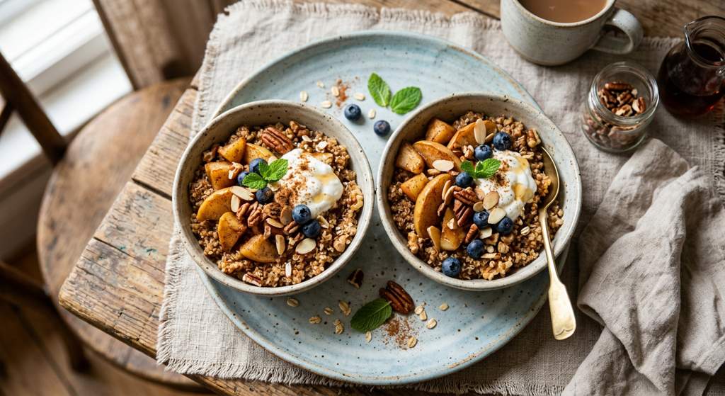 Halal Baked Cinnamon Apple Breakfast Quinoa Bowls Recipe