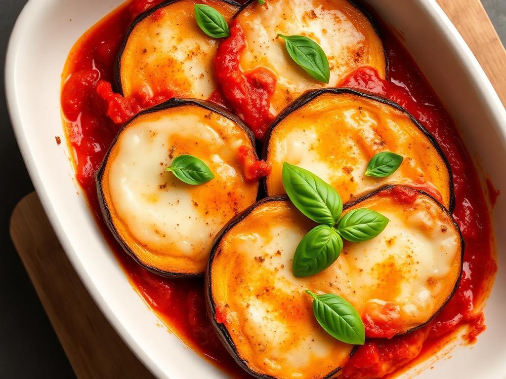 Halal Baked Eggplant Parmesan (Lighter Version)