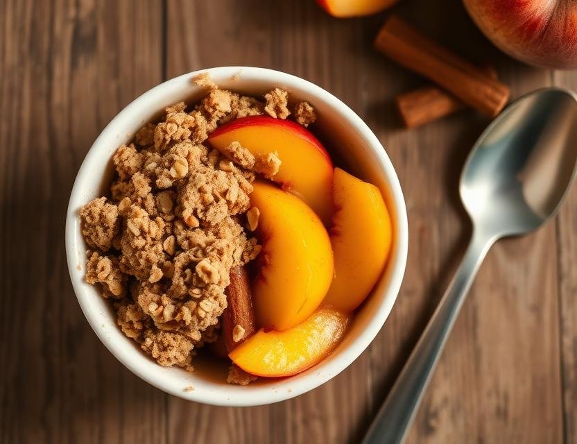 Halal Baked Peach Ginger Breakfast Cobbler Recipe
