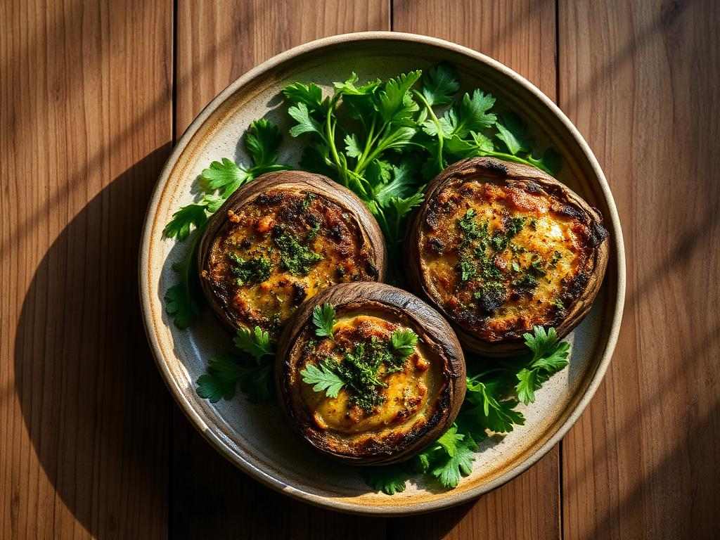 Halal Baked Portobello Mushroom Steaks (Vegetarian)