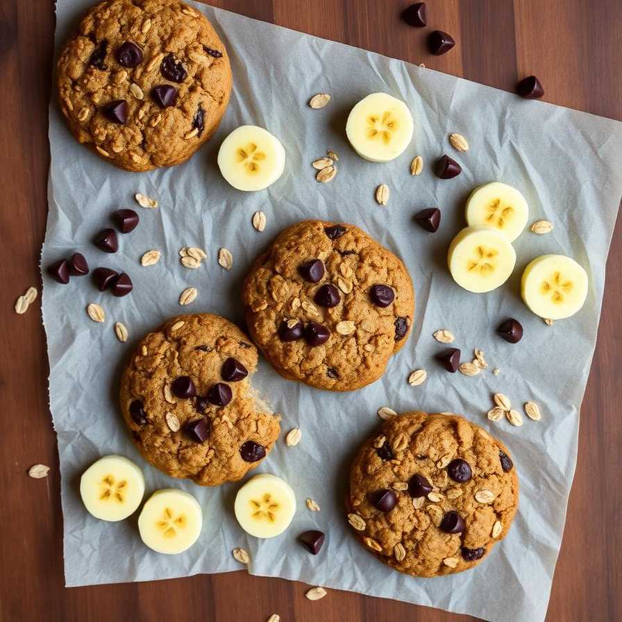 Halal Baked Banana Oat Breakfast Cookies Recipe