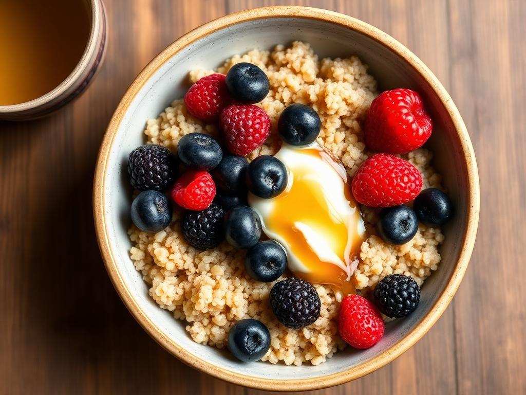 Halal Berry Quinoa Breakfast Bowl