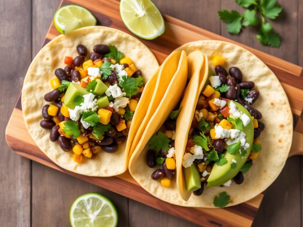 Halal Black Bean Tacos Recipe Vegetarian Healthy