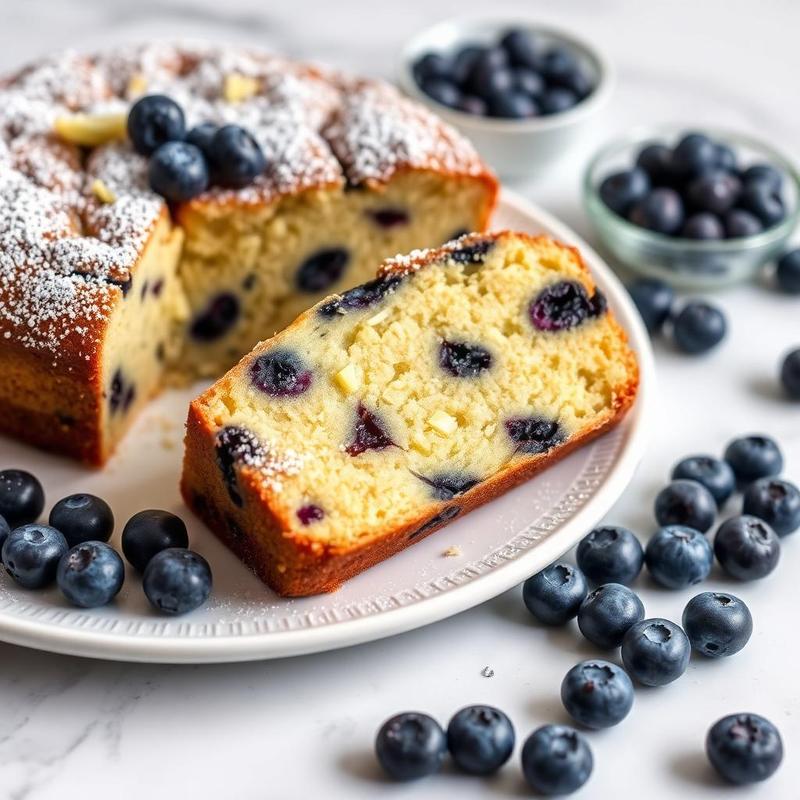 Halal Oven Baked Blueberry Lemon Breakfast Cake Recipe