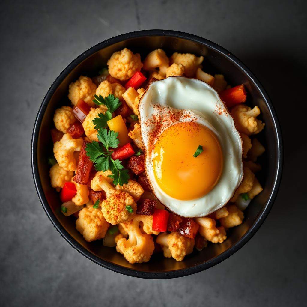 Halal Air Fryer Breakfast Cauliflower Hash Recipe