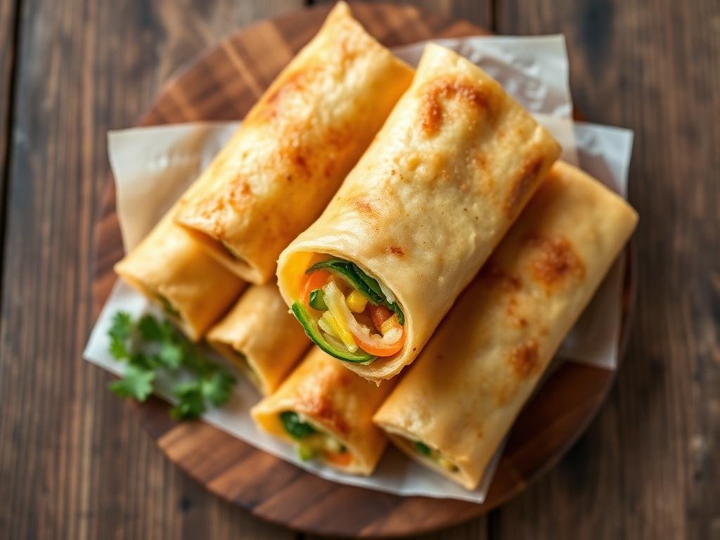 Halal Air Fryer Breakfast Egg Rolls Veggie Recipe