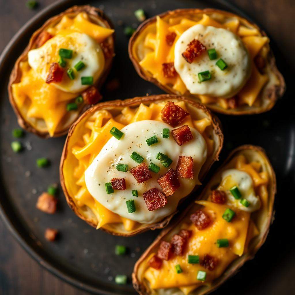 Halal Air Fryer Breakfast Potato Skins Healthy Recipe