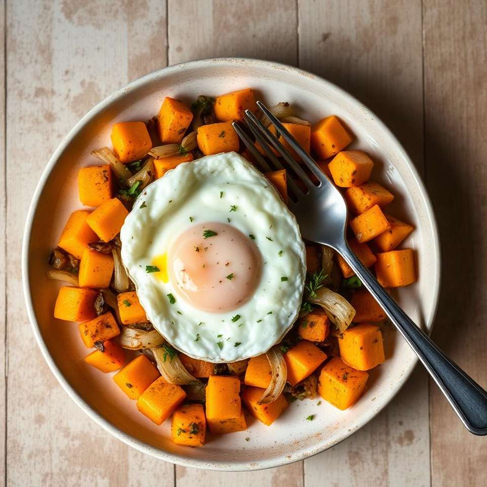 Halal Baked Butternut Squash Breakfast Hash Recipe
