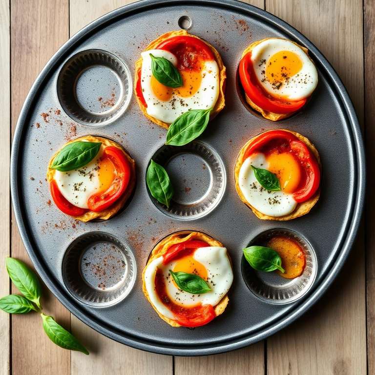 Halal Easy Caprese Breakfast Egg Muffins Recipe