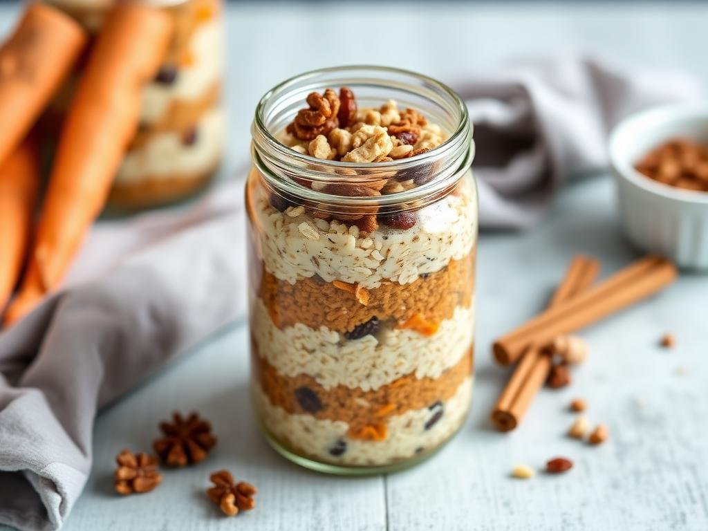 Halal Carrot Cake Overnight Oats