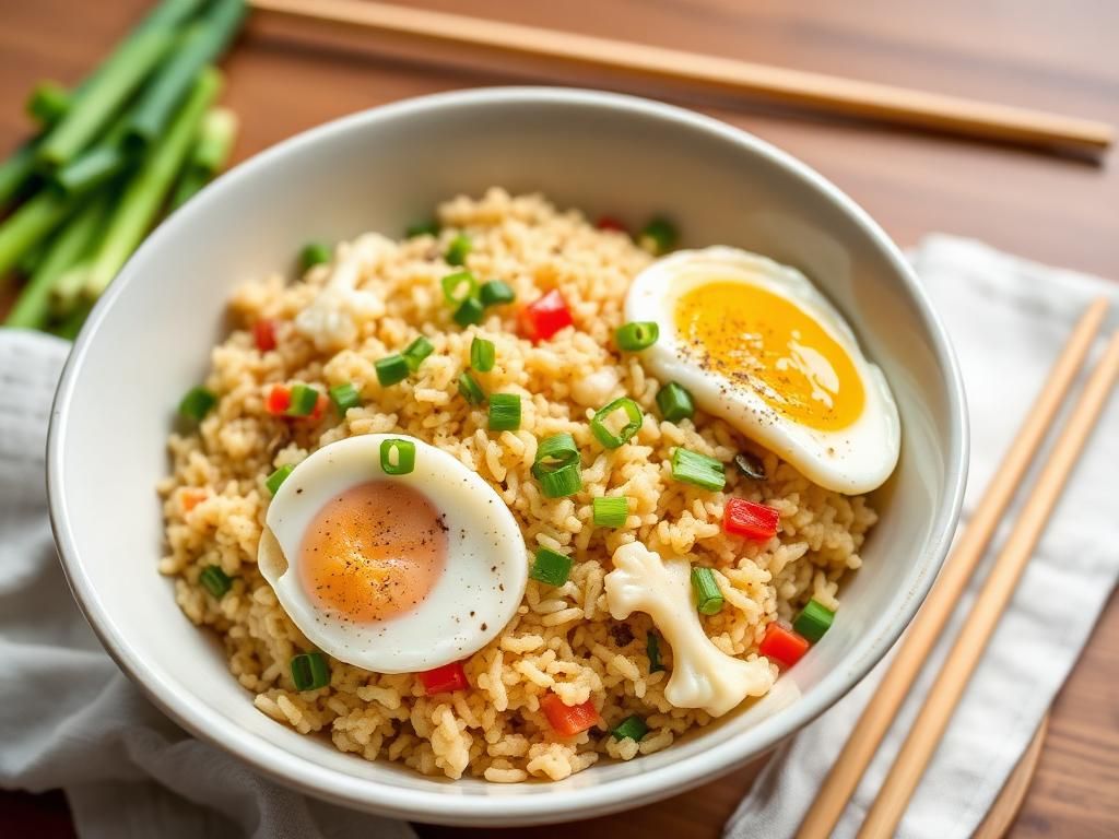 Halal Low Carb Cauliflower Breakfast Fried Rice Recipe