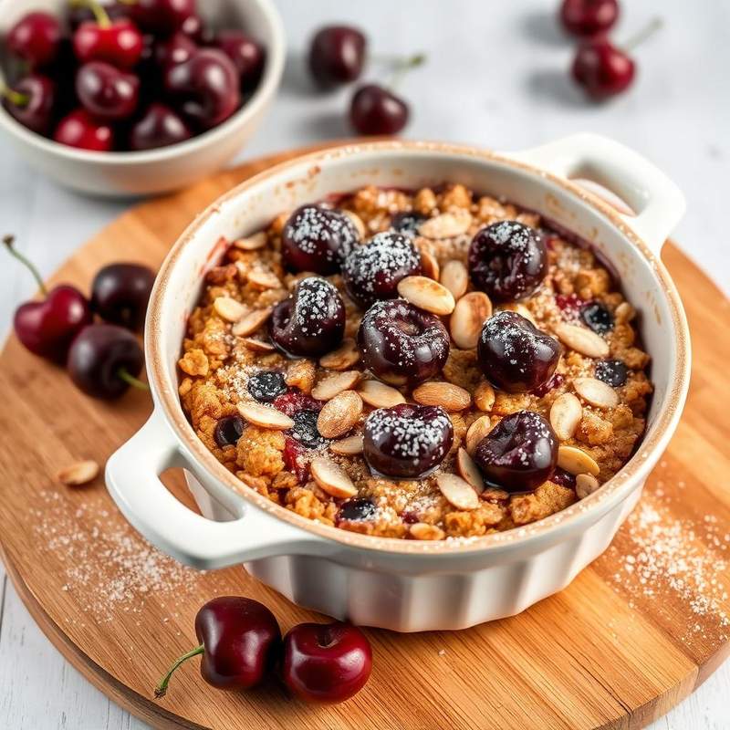 Halal Baked Cherry Almond Oatmeal Recipe Healthy