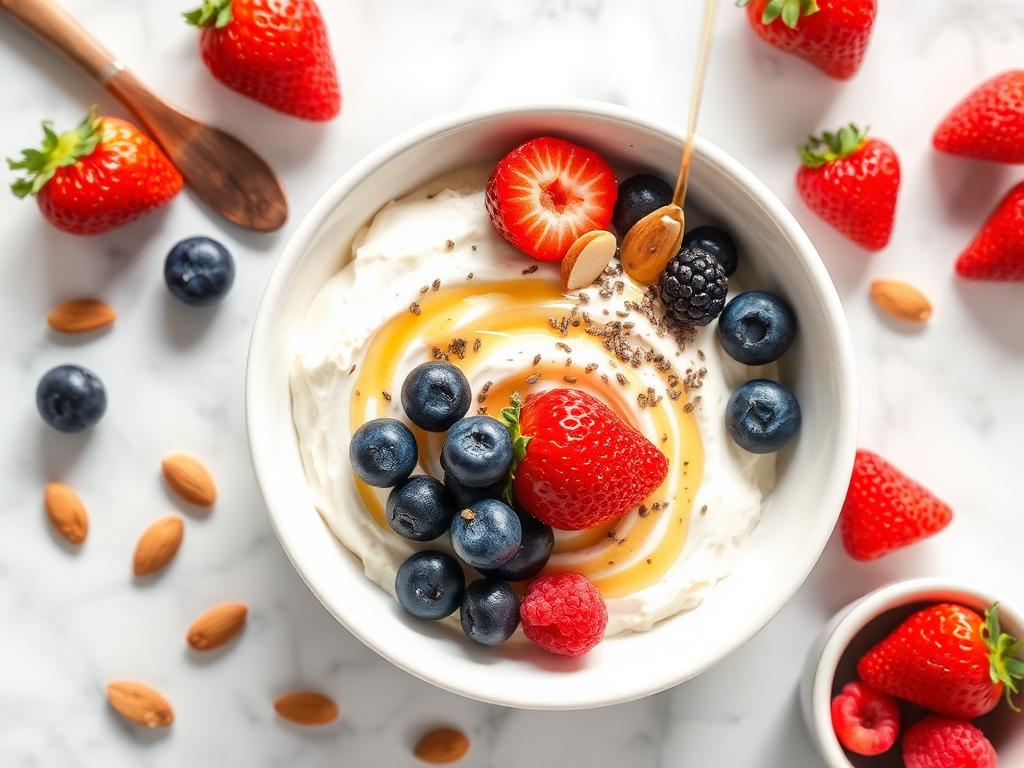 Halal High Protein Cottage Cheese Peach Bowl Recipe