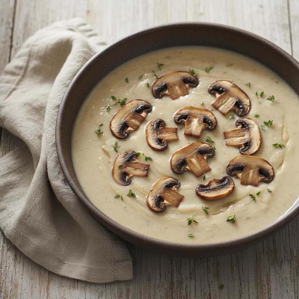 Halal Cream of Mushroom Soup Recipe Without Heavy Cream