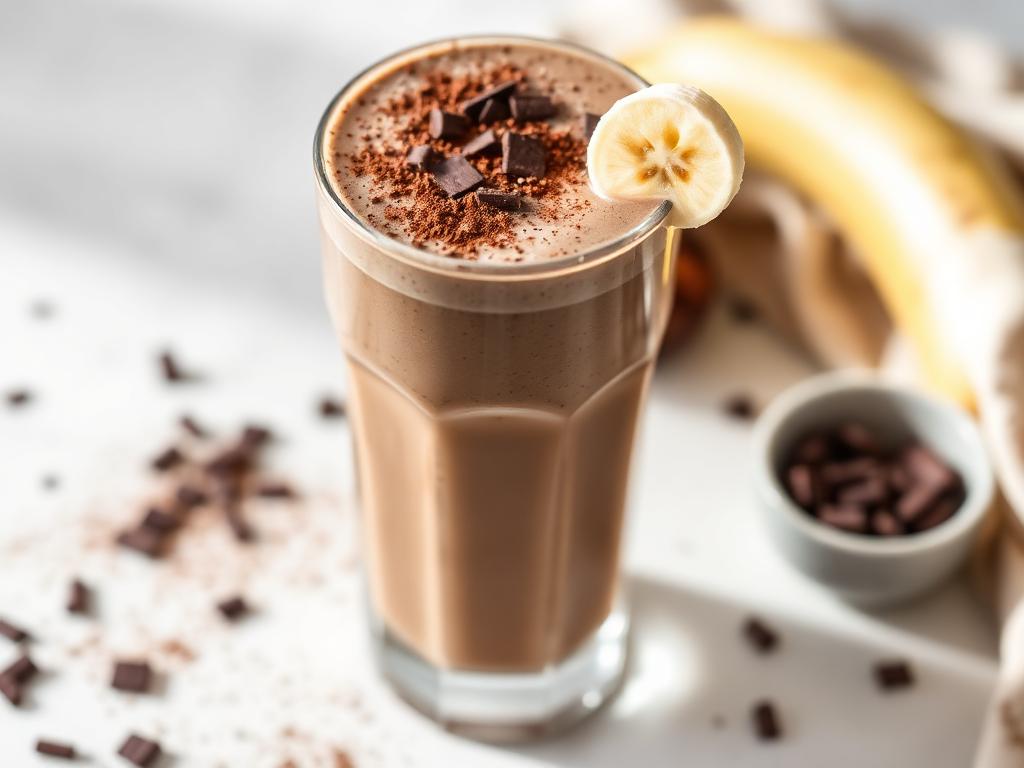 Halal Creamy Avocado Banana Chocolate Smoothie Recipe